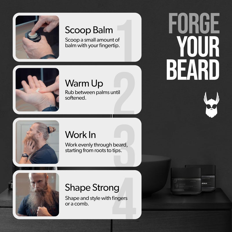 The Beard Struggle Warriorâ€™s Beard Balm - Platinum Collection, Vanir's Wisdom - Non-Greasy Low-Hold Formula, Luxurious Cologne-Grade Fragrances 100% Natural and Plant-Based Ingredients - 50g - Image 3